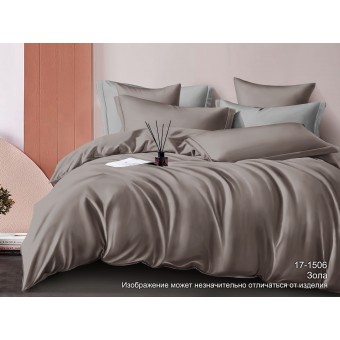 Пододеяльник      200х215  евро из сатина       серый  однотонный Гелиос  