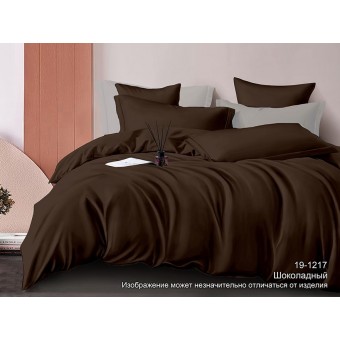 Пододеяльник      200х215  евро из сатина       коричневый  однотонный Гелиос  