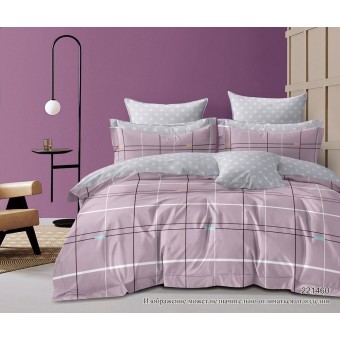 Пододеяльник      200х215  евро из сатина       розовый  Клетка Бояртекс