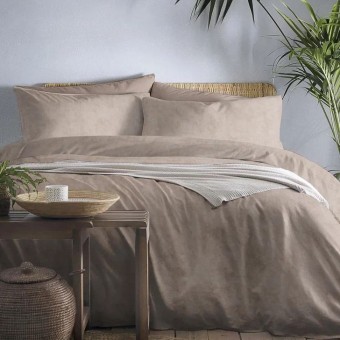 Пододеяльник      200х215  евро из сатина       бежевый  однотонный Гелиос  