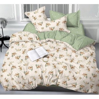 Простыня       240х215  евро из сатина         Цветы Бояртекс  