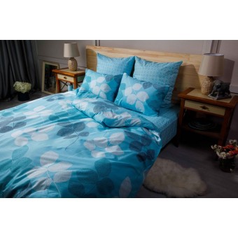 Простыня       200х220  евро из поплина          Ночь Нежна