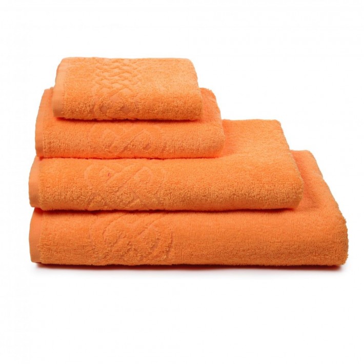 Полотенце для бани 100х150 махровое 350 г/м2 оранжевое Донецкая мануфактура Twist