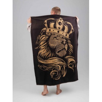 Полотенце     для бани 100х150   махровое  420 г/м2     Коричневый, Оранжевый   Донецкая мануфактура King of beasts