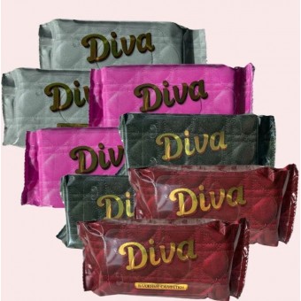 DIVA MINI Влажные салфетки очищающие универсальные, 8шт