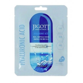 JIGOTT Ампульная тканевая маска для лица HYALURONIC ACID 27мл