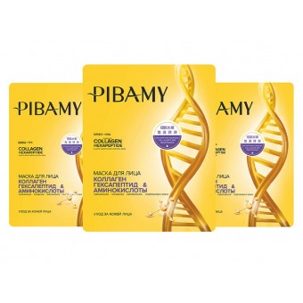 PBM31 PIBAMY Маска для лица Коллаген гексапептид и аминокислоты 28 мл