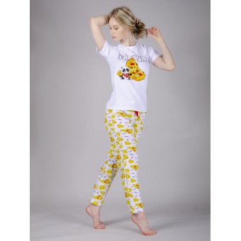 Комплект  женский       из кулирки    футболка с брюками