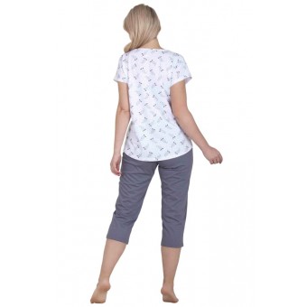 Пижама  женская       из кулирки    футболка с бриджами        