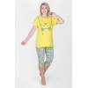 Комплект женский из кулирки футболка с бриджами