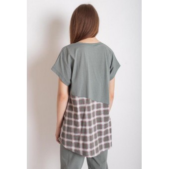 Костюм  женский       из кулирки    футболка с бриджами   бежевый