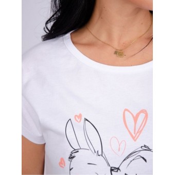 Пижама  женская       из кулирки    футболка с брюками с коротким рукавом