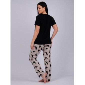 Пижама  женская       из кулирки    футболка с брюками