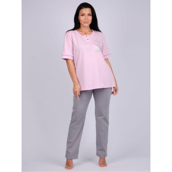 Костюм женский из кулирки футболка с брюками