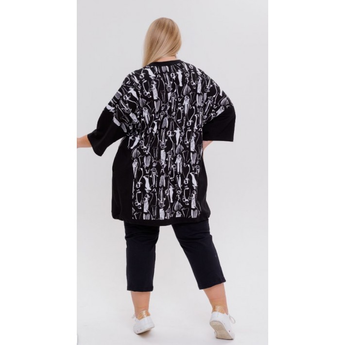 Костюм женский из кулирки футболка с бриджами