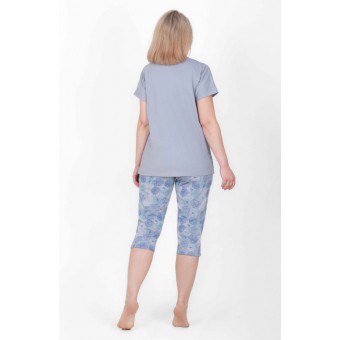 Пижама  женская       из кулирки    футболка с бриджами