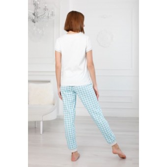 Пижама  женская       из кулирки    футболка с брюками