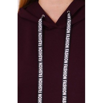 Костюм  женский       из футера    футболка с брюками   бордовый