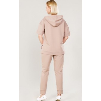 Костюм  женский       из футера    футболка с брюками   бежевый