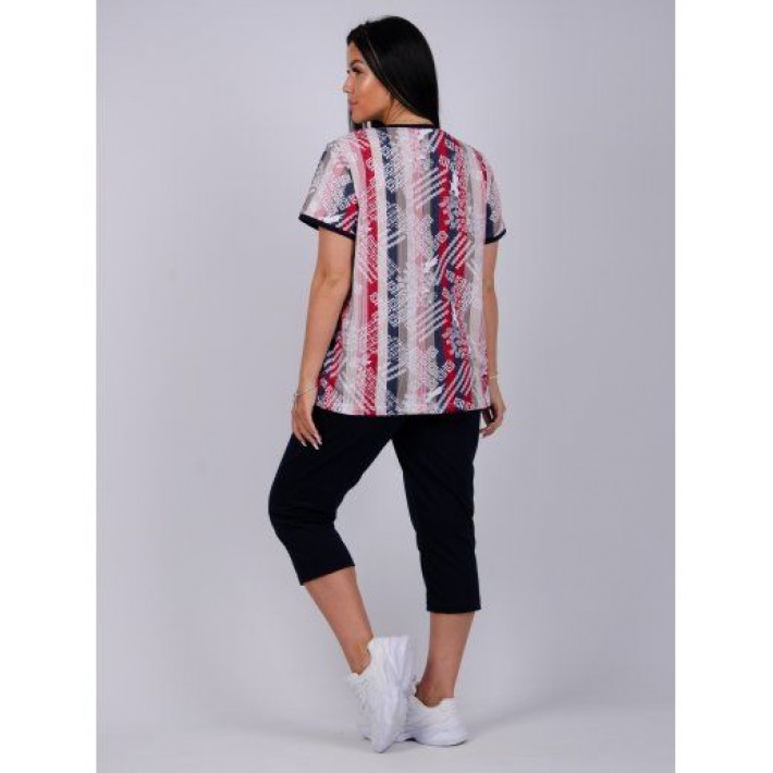 Костюм женский из кулирки футболка с бриджами