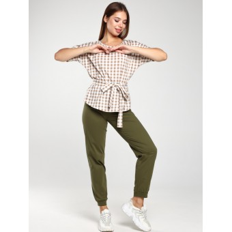 Комплект  женский       из кулирки    футболка с брюками