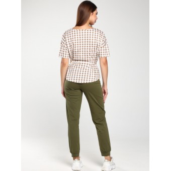 Комплект  женский       из кулирки    футболка с брюками