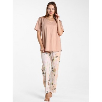 Пижама  женская       из кулирки    футболка с брюками