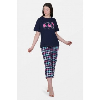 Пижама  женская       из кулирки    футболка с бриджами
