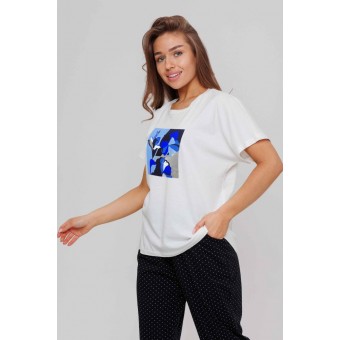 Костюм  женский       из кулирки    футболка с брюками