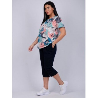 Костюм  женский       из кулирки    футболка с брюками        