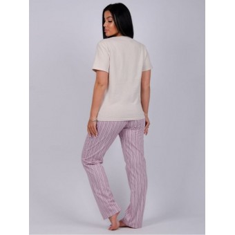 Пижама  женская       из кулирки    футболка с брюками
