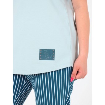 Комплект  женский       из кулирки    футболка с бриджами   зеленый