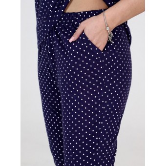 Костюм  женский       из кулирки    футболка с бриджами   синий