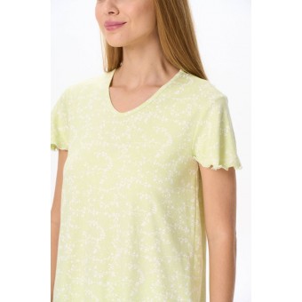 Пижама  женская       Пенье    футболка с бриджами   желтая