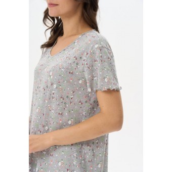 Пижама  женская       Пенье    футболка с бриджами   серая