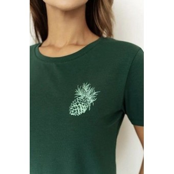 Пижама  женская       из кулирки    футболка с брюками   зеленая