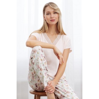 Пижама  женская       трикотажная    футболка с брюками