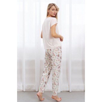 Пижама  женская       трикотажная    футболка с брюками