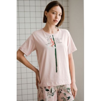 Пижама  женская       трикотажная    футболка с брюками