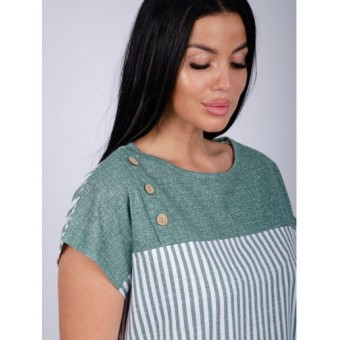 Костюм  женский       из кулирки    футболка с бриджами   зеленый