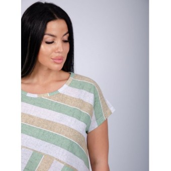 Костюм  женский       из кулирки    футболка с брюками   зеленый