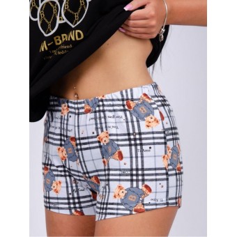 Пижама  женская       из кулирки    футболка с шортами     Животные