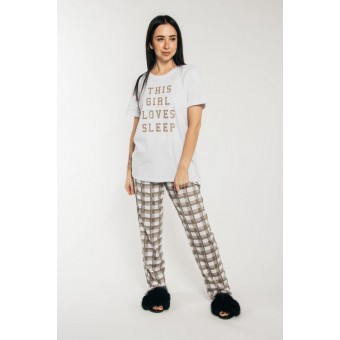 Пижама  женская       из кулирки    футболка с брюками