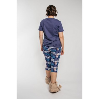 Пижама  женская       из кулирки    футболка с брюками   фиолетовая