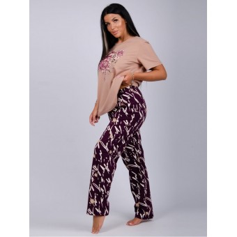 Пижама  женская       из кулирки    футболка с брюками