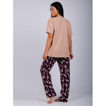 Пижама  женская       из кулирки    футболка с брюками