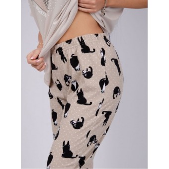 Пижама  женская       из кулирки    футболка с брюками