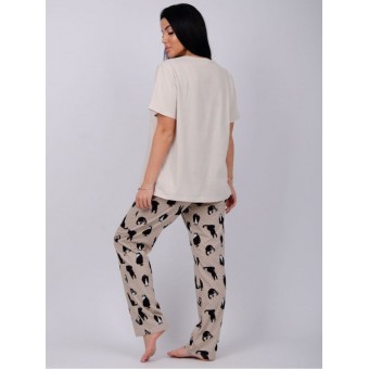 Пижама  женская       из кулирки    футболка с брюками