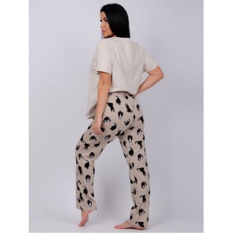 Пижама  женская       из кулирки    футболка с брюками