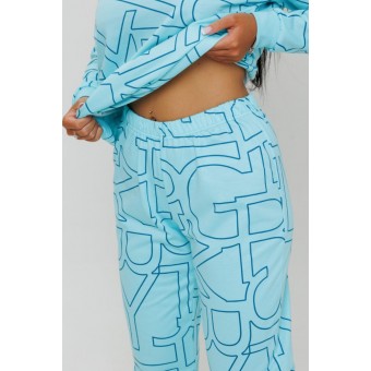 Костюм  женский       из футера    кофта с брюками   зеленый